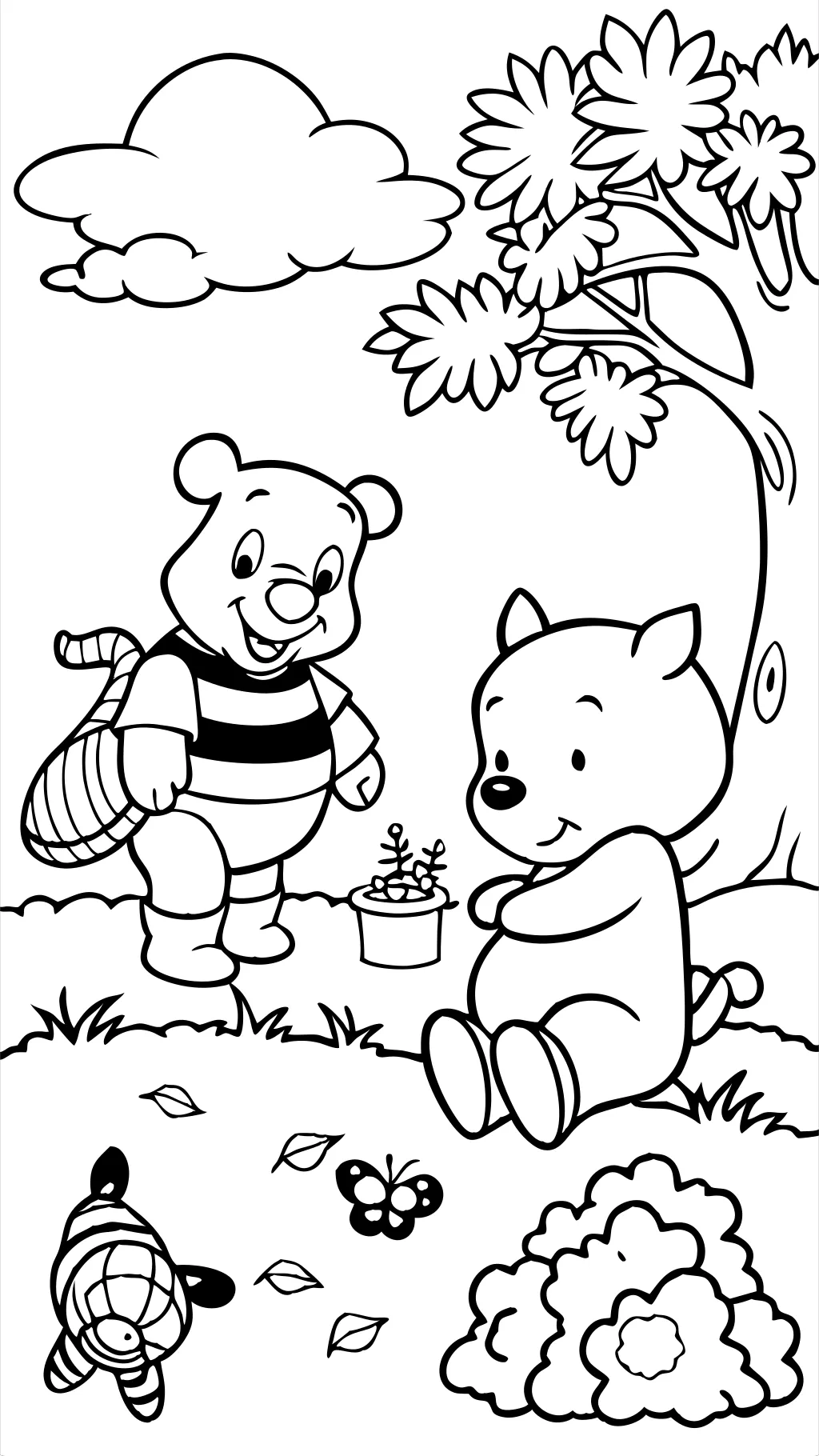 coloriage classique de Winnie the Pooh